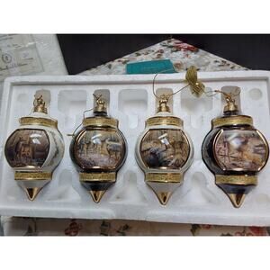 Bradford Exchange Woodland  Tranquility Christmas tree ornaments in box 2000